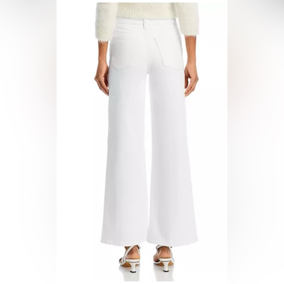 NWOT | FRAME Le Slim Palazzo Raw Hem Jeans | White | Full length | SZ 26 - Picture 2 of 13